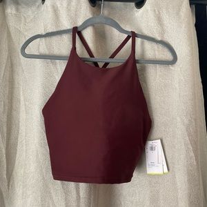Old Navy Powersoft Longline Bra Active Tank top Small Burgundy